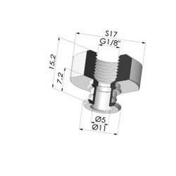 Insert démontable femelle G1/8"