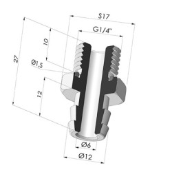 Insert Démontable Mâle G1/4"