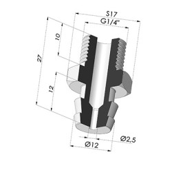 Conexión Desmontable Macho G1/4"