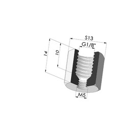 Adaptateur - Femelle 1/8G - Femelle M5