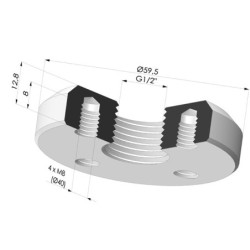 Abtrennbarer Halter IG G1/2"