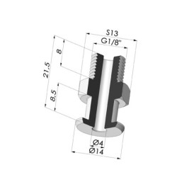 Inserto removível macho 1/8G