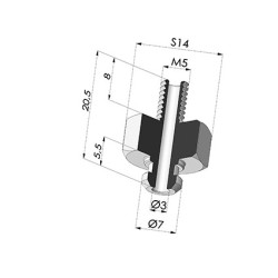 Insert Démontable Mâle M5