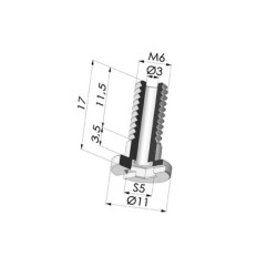 Vis M6 - ØTête 11MM - L 17MM