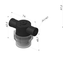 Filtre cuve plastique série FV PI - Filtration 5µm