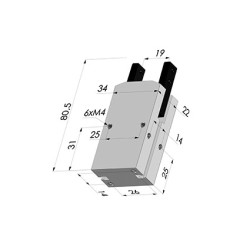 Pince Serrage Ouverture 180° Série NOV DM - Double effet