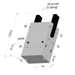 Pince Serrage Parallèle Série NOV DP - Double effet