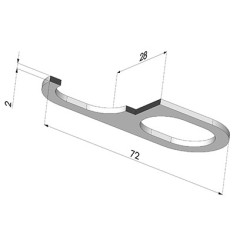 Renfort Lèvre Ventouse 4BO 72x28MM