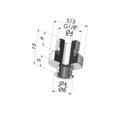 Separable Male Fitting 1/8G - with Filter
