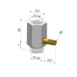Einstufenejektor  Serie  VM - 80% Vakuum - Kurzer Körper 