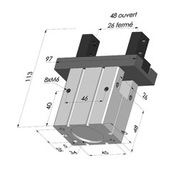 Pince Serrage Parallèle Renforcé Série NOV DZ - Double effet