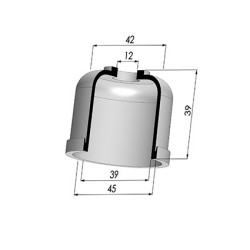 Membrane - Øext 45MM - Øint 39MM - H 39MM