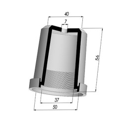 Membrane - Øext 50MM - Øint 37MM - H 56MM