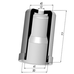 Membrane - Øext 50MM - Øint 41MM - H 77MM