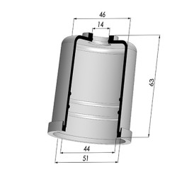 Membrane - Øext 51MM - Øint 44MM - H 63MM