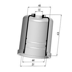 Membrane - Øext 51MM - Øint 44MM - H 63MM