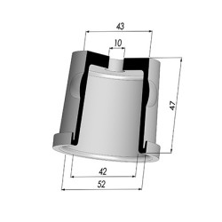 Membrane - Øext 52MM - Øint 42MM - H 47MM