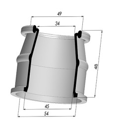 Membrane - Øext 54MM - Øint 45MM - H 48MM