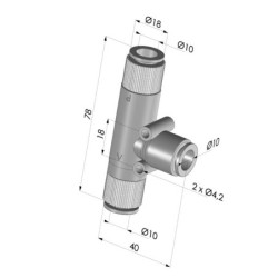 Einstufenejektor  Serie  VMT - 91% Vakuum