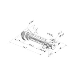 Spring Plunger Series ERC AP - Z 29.5 mm - Radial Connection
