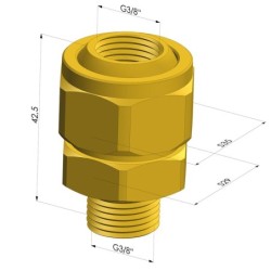 Rótula Serie RO - Macho G3/8" - Hembra G3/8"