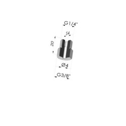 Raccord mâle G3/8“-mâle G1/4“ - M38M14
