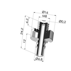 Inserto a resca  Maschio M8