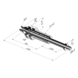 Spring Plunger Series ER M5 - Z 30 mm - Anti rotation with cannula