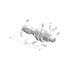 Spring Plunger Series ER M5 - Z 10 mm - Anti-rotation - Straight vacuum fitting