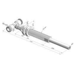 Spring Plunger Series ER M5 - Z 50 mm - Anti-rotation - Vacuum T-fitting