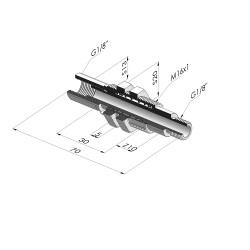 Spring plunger Series ER M18 - Z 10MM - Anti-rotation