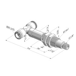 Spring plunger Series ER M18 - Z 10MM - Anti-rotation - T vacuum fitting