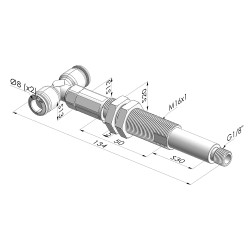 Spring plunger Series ER M18 - Z 30MM - Anti-rotation - T vacuum fitting