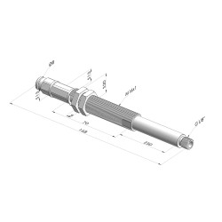 Spring plunger Series ER M18 - Z 50MM - Anti-rotation - Straight vacuum fitting