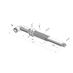 Spring plunger Series ER M18 - Z 50MM - Anti-rotation - Elbow vacuum fitting