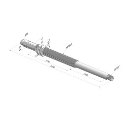 Spring plunger Series ER M18 - Z 80MM - Anti-rotation - Straight vacuum fitting