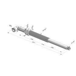 Spring plunger Series ER M18 - Z 80MM - Anti-rotation - Elbow vacuum fitting