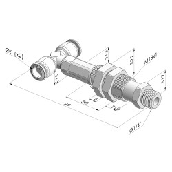 Spring plunger Series ER M14 - Z 10MM - Anti-rotation - T vacuum fitting