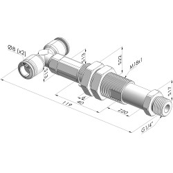 Spring plunger Series ER M14 - Z 20MM - Anti-rotation - T vacuum fitting