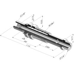 Spring plunger Series ER M14 - Z 30MM - Anti-rotation