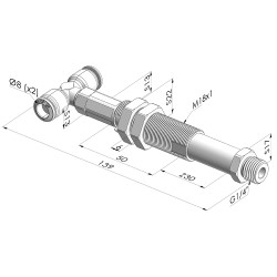 Spring plunger Series ER M14 - Z 30MM - Anti-rotation - T vacuum fitting