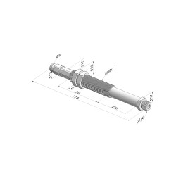 Spring plunger Series ER M14 - Z 50MM - Anti-rotation - Straight vacuum fitting
