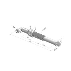 Spring plunger Series ER M14 - Z 50MM - Anti-rotation - Elbow vacuum fitting