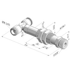 Spring plunger Series ER M38 - Z 10MM - Anti-rotation - T vacuum fitting