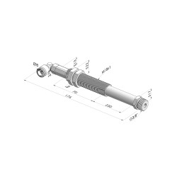 Spring plunger Series ER M38 - Z 50MM - Anti-rotation - Angled vacuum fitting