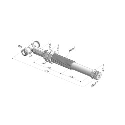 Spring plunger Series ER M38 - Z 50MM - Anti-rotation - T vacuum fitting