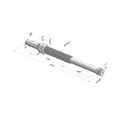 Spring plunger Series ER M38 - Z 80MM - Anti-rotation - Straight vacuum fitting