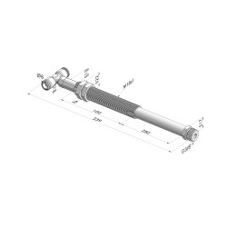 Spring plunger Series ER M38 - Z 80MM - Anti-rotation - T vacuum fitting