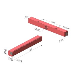 Flachstrahldüse 90° Serie BJP - G3/8"
