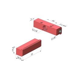 Flachstrahldüse 90° Serie BJP - G1/4"
